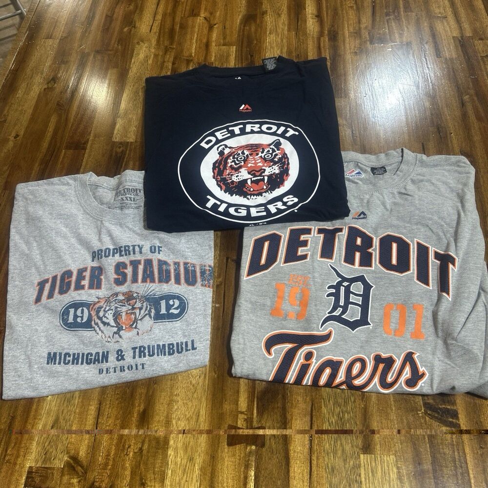 Detroit Tigers MLB Baseball Opening Day Men’s Size 3XL Blue T-Shirt Lot Of 3